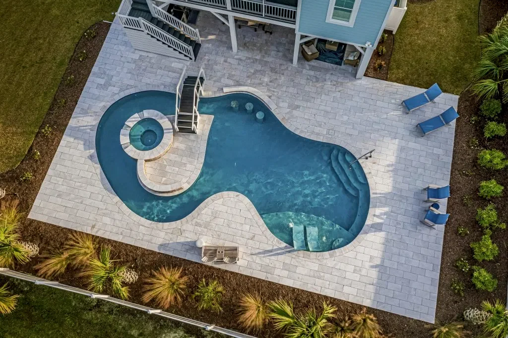 Lux Project 5 custom oasis pool with spa