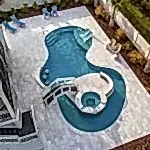 Lux Project 5 custom oasis pool with spa
