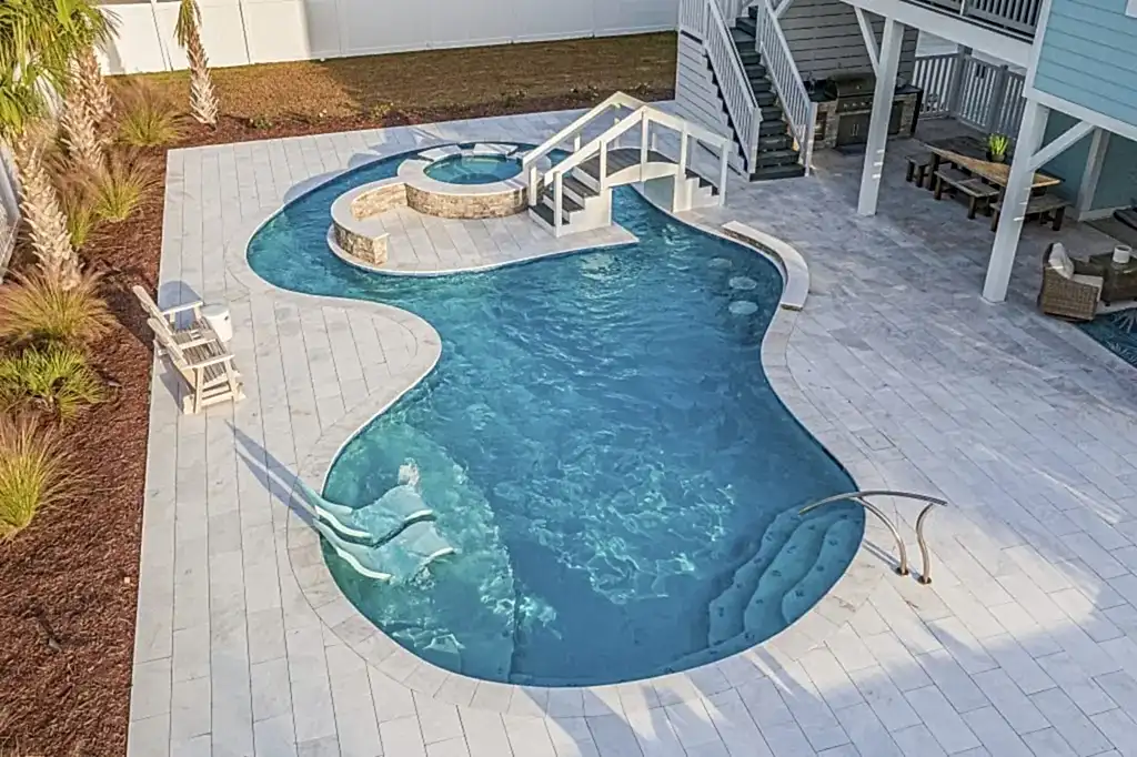 Lux Project 5 custom oasis pool with spa