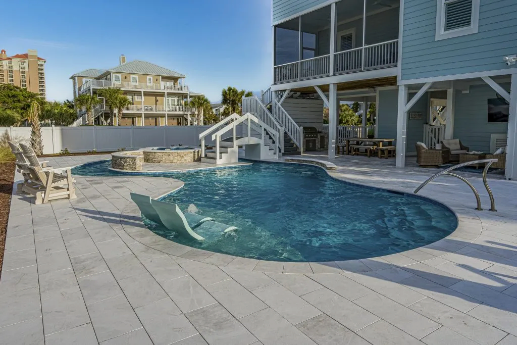 Lux Project 5 custom oasis pool with spa