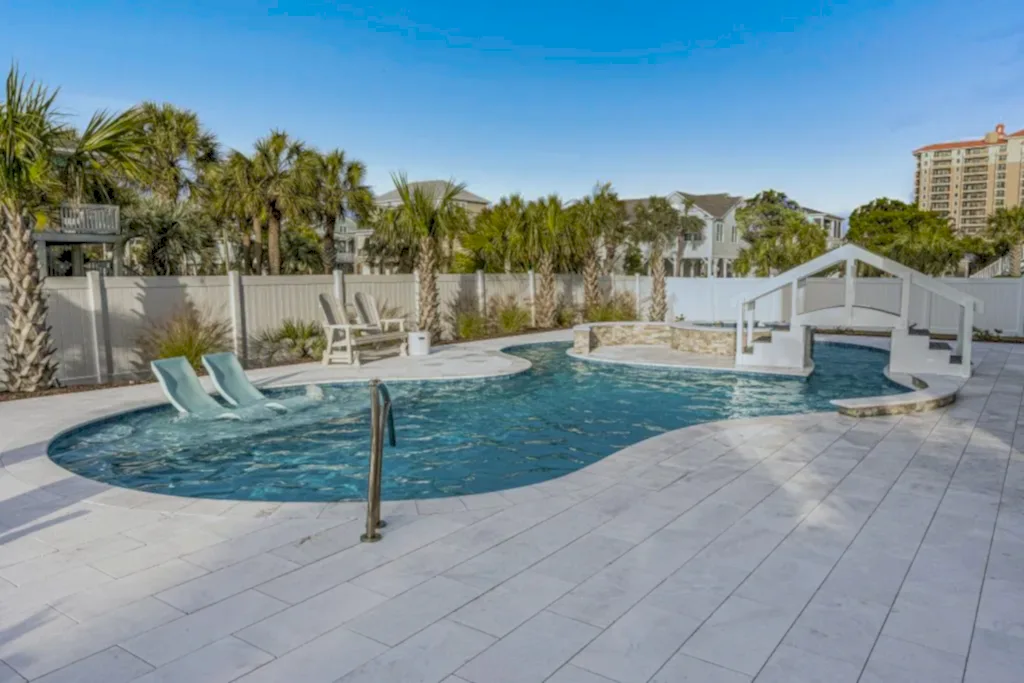 Lux Project 5 custom oasis pool with spa