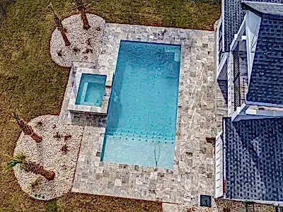 Lux Project 10 custom rectangular pool and spa