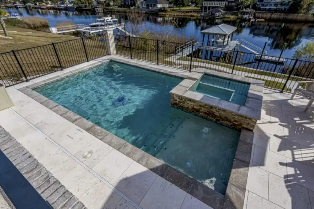 Lux Project 10 custom rectangular pool and spa