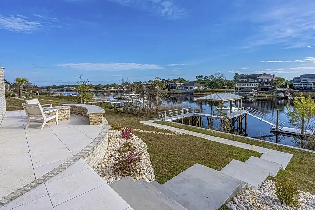 Lux Project 8 custom fireplace with a built-in bench