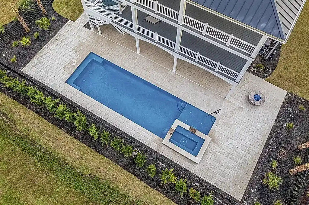 Lux Project 7 custom rectangular pool and spa