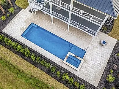 Lux Project 7 custom rectangular pool and spa