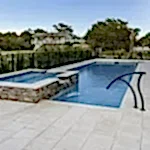 Lux Project 7 custom pool and spa with waterfall